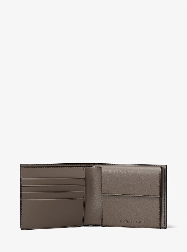 Cooper Pebbled Leather Billfold Wallet With Coin Pouch