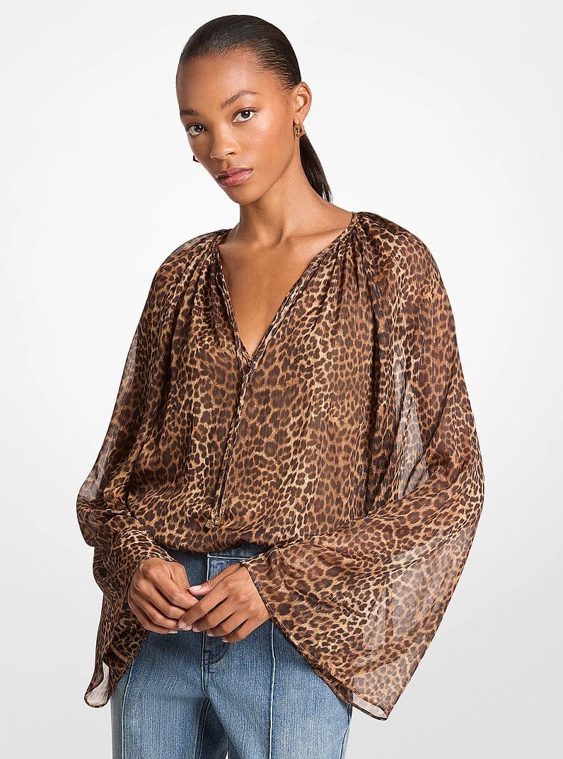 Leopard Print Woven Top