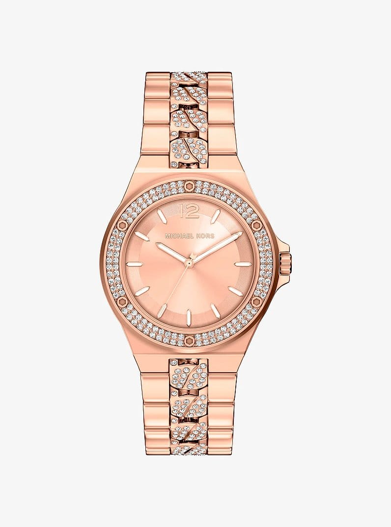 Lennox Pavé Rose Gold-Tone Watch