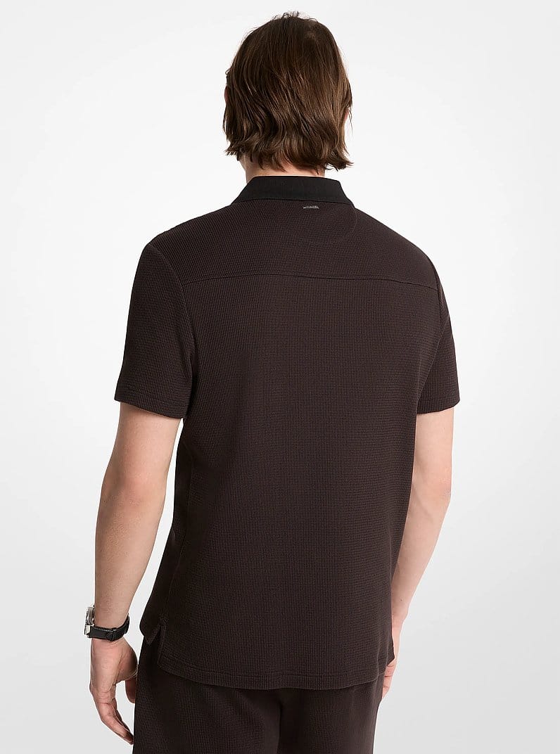 Waffle Knit Polo Shirt