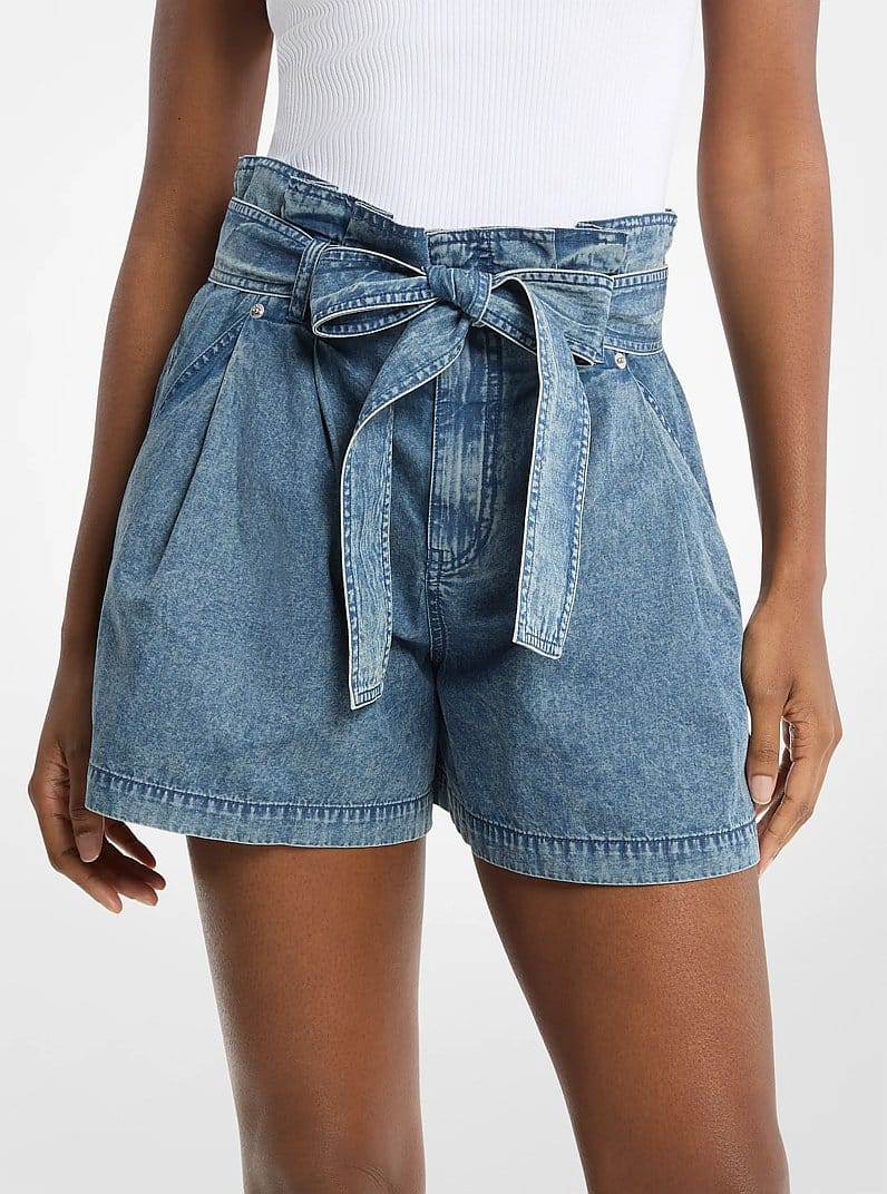 Denim Paperbag Shorts