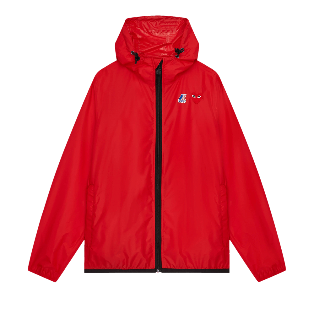 Comme des Garçons PLAY x K-Way Full-Zip Packable Jacket Red