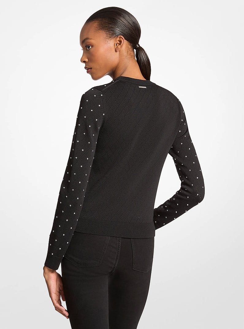 Studded Stretch Viscose Sweater