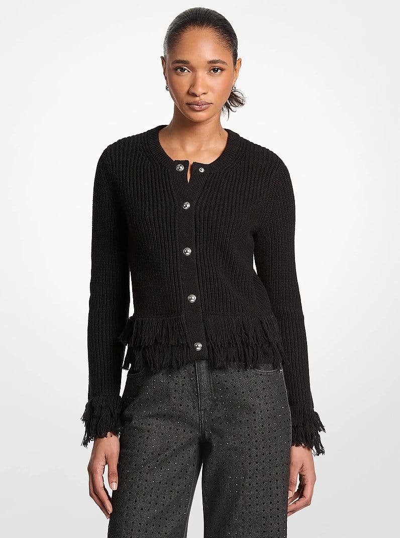 Knit Fringed Cardigan