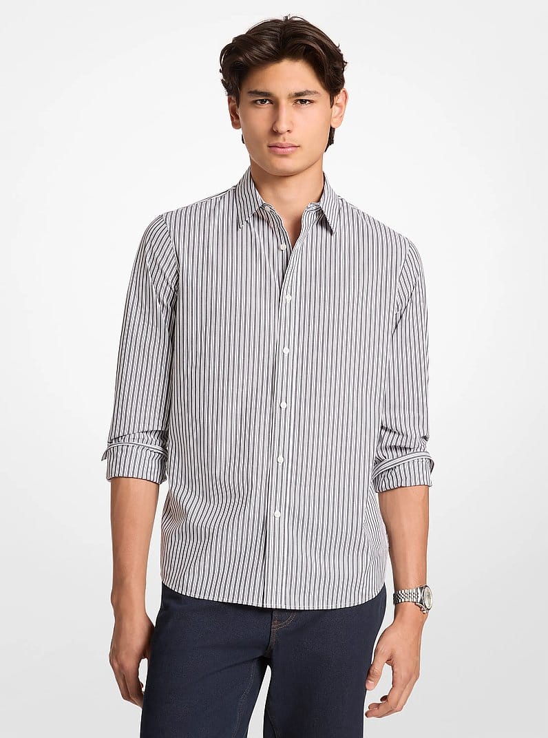 Striped Stretch Cotton Shirt