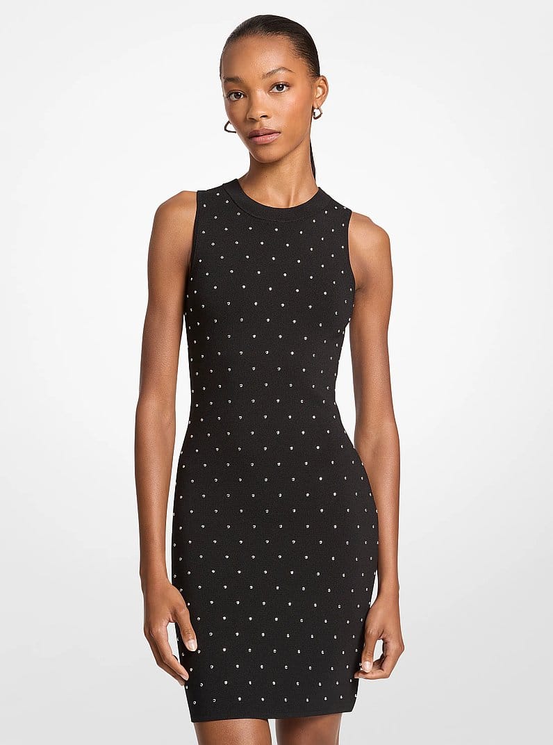Studded Stretch Viscose Dress