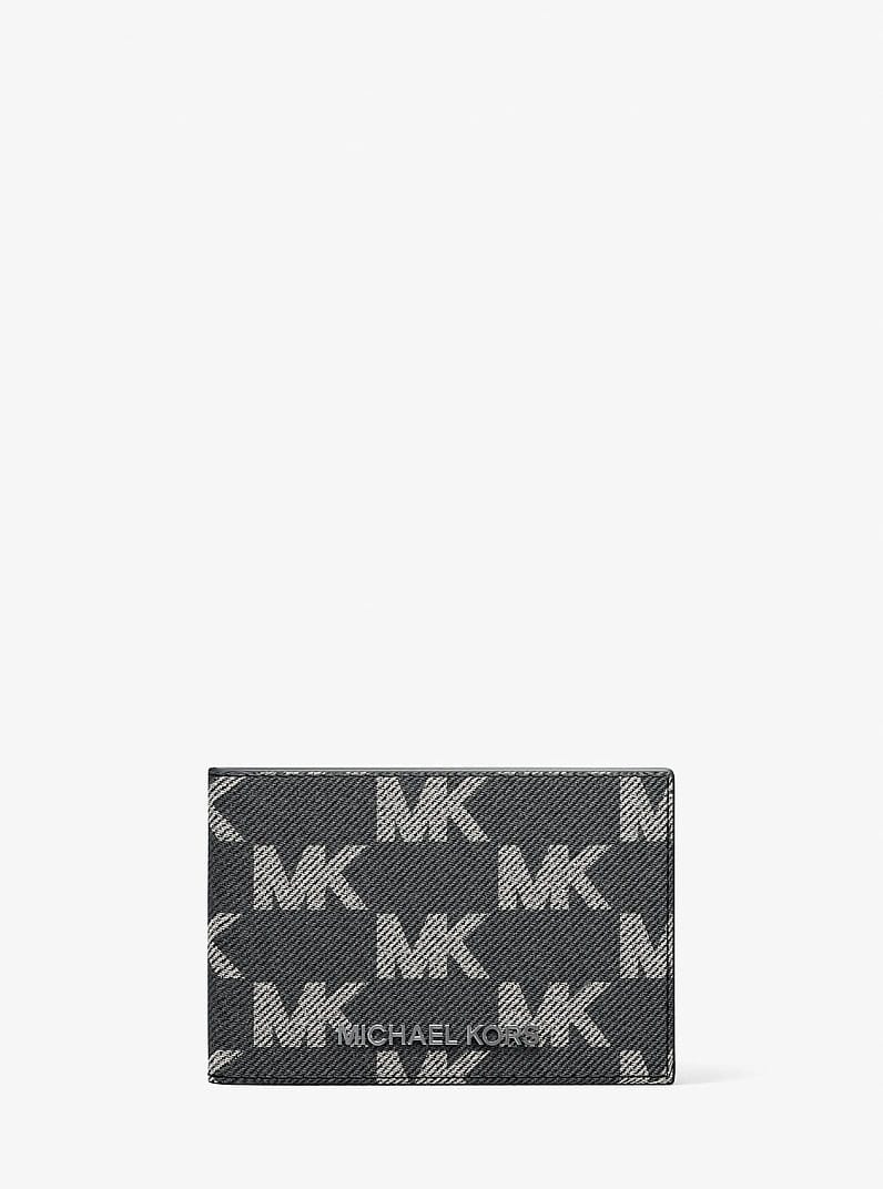 Cooper Medium Logo Jacquard Denim Wallet