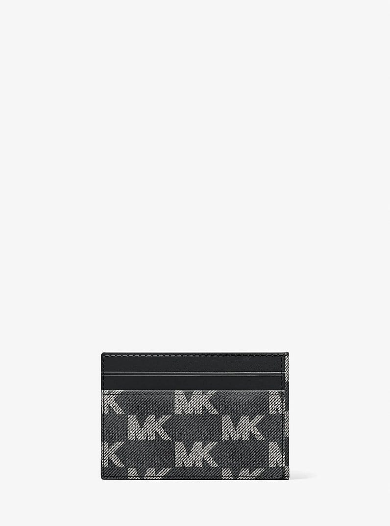 Cooper Medium Logo Jacquard Denim Wallet