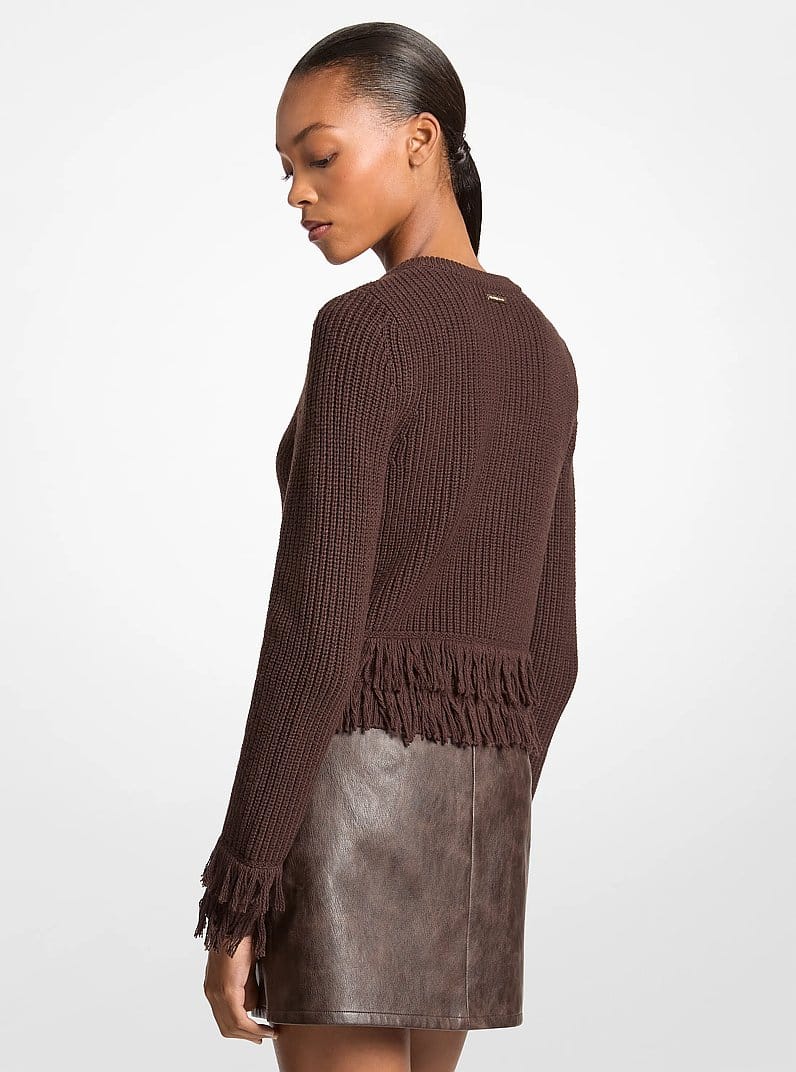 Knit Fringed Cardigan