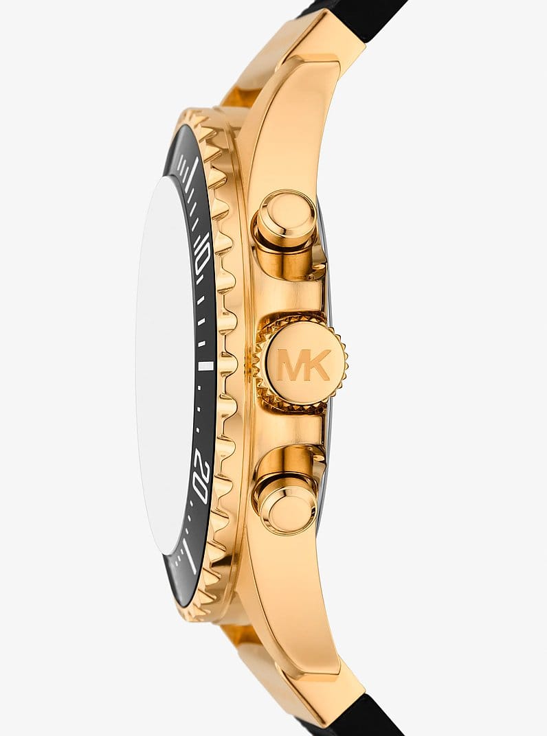 Oversized Everest Gold-Tone and Silicone Watch