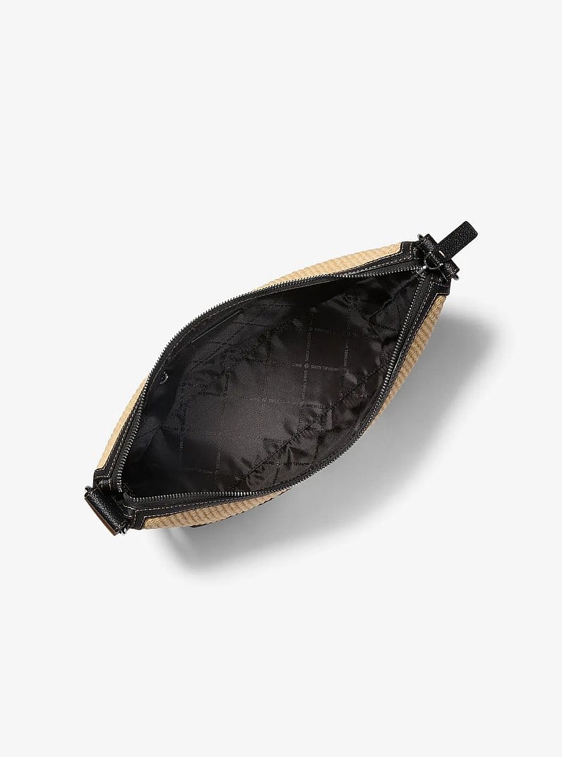 Cooper Medium Crocheted Crescent Crossbody Bag