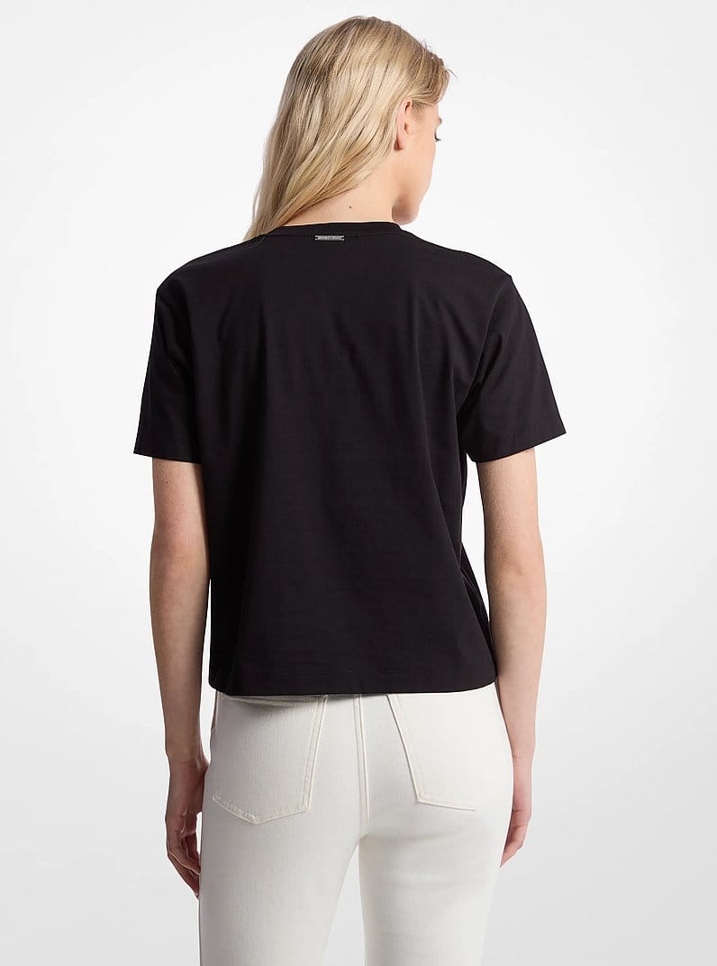 Embellished Logo Organic Cotton T-Shirt