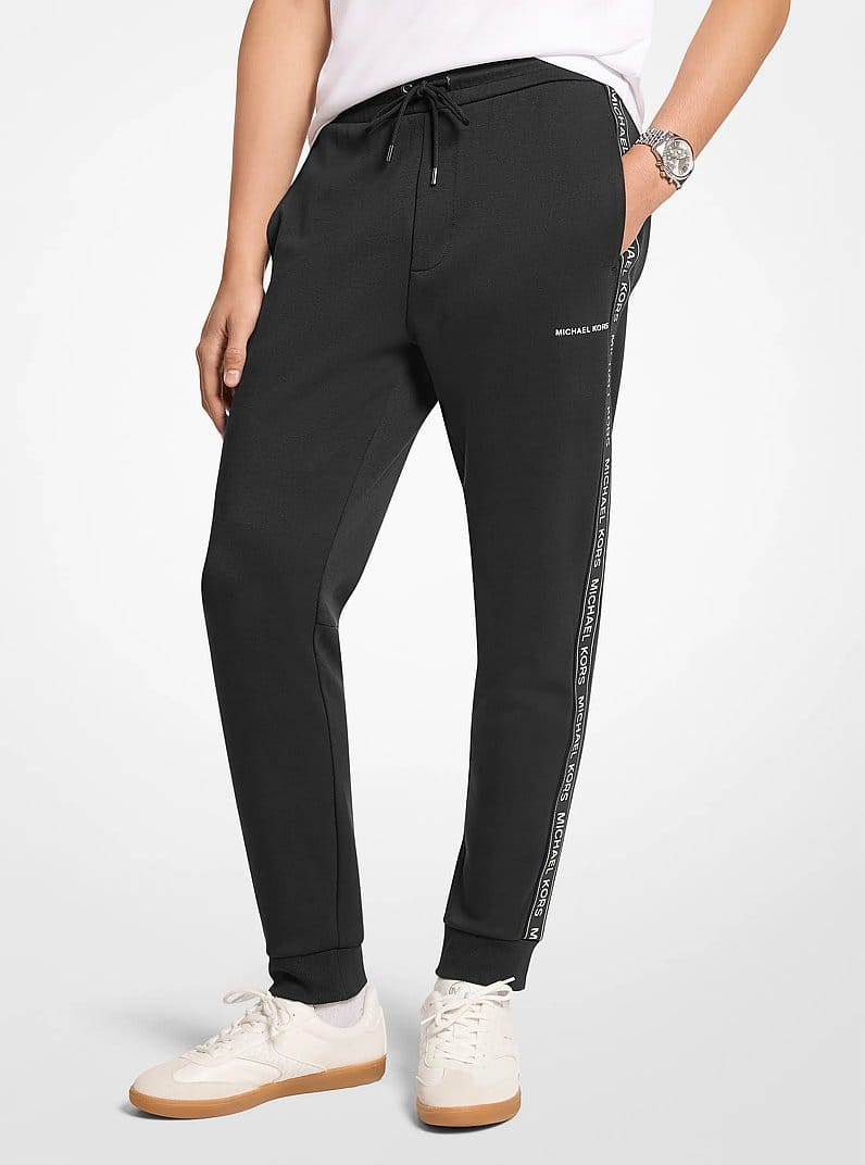 Logo Tape Cotton Blend Joggers