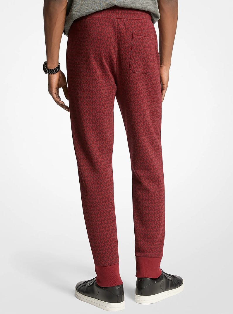 Signature Logo Print Cotton Blend Joggers