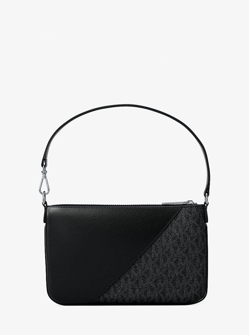 Jet Set Travel Small Signature Logo and Smooth Wristlet