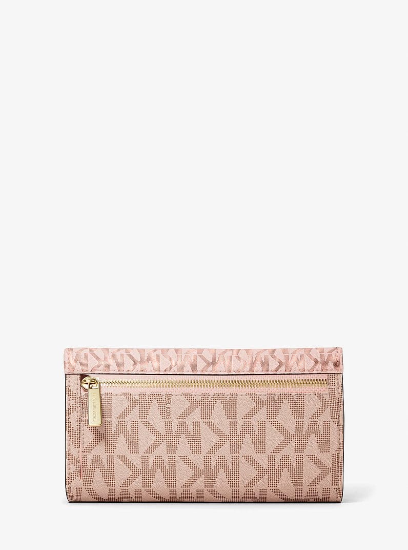 Jet Set Large Signature Logo Tri-Fold Wallet