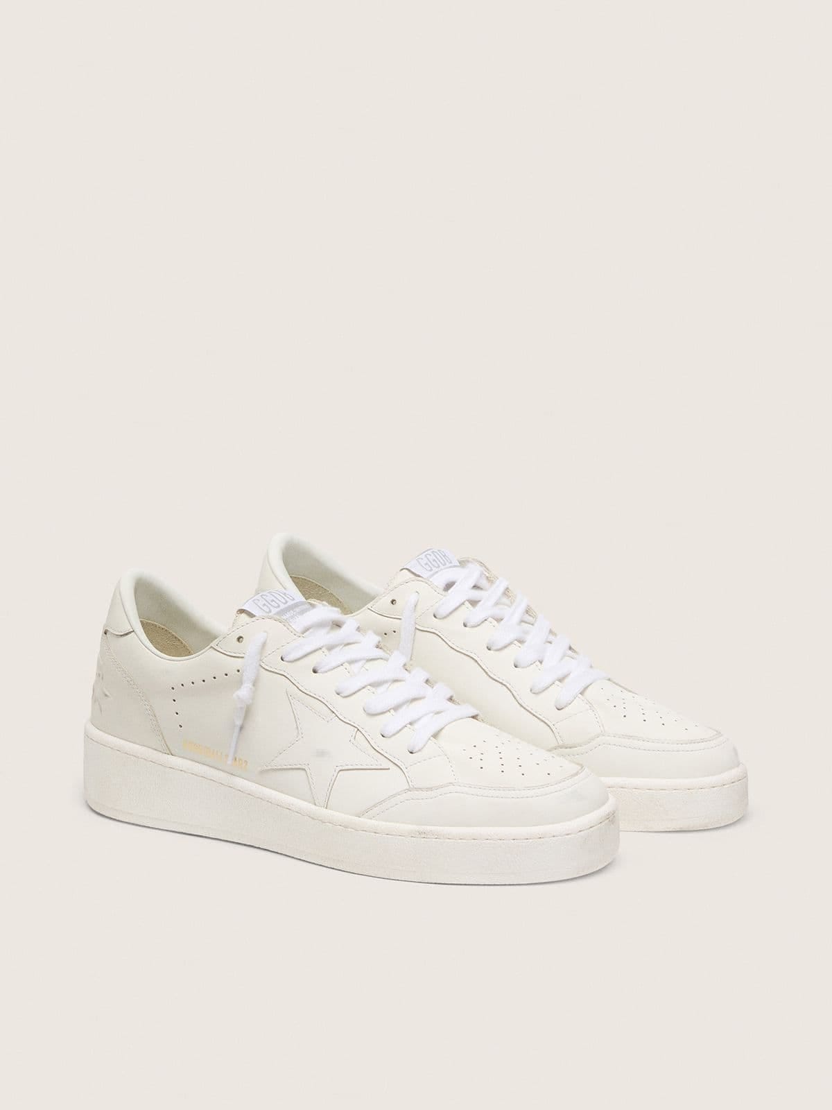Golden Goose Mens Ball Star With White Leather Star And Heel Tab Mens