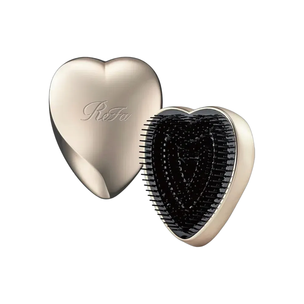 Refa Heart Brush Champagne Gold