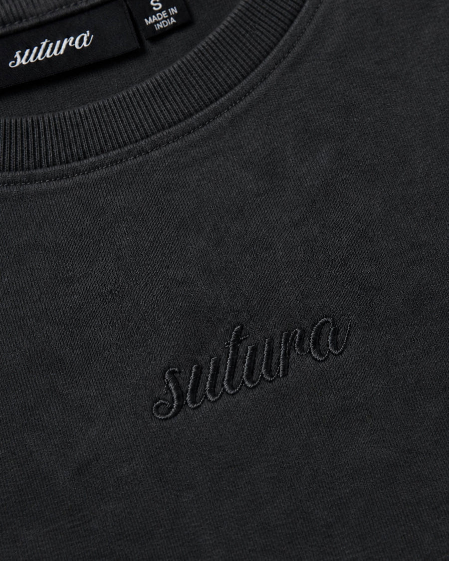WASHED BLACK SIGNATURE TEE