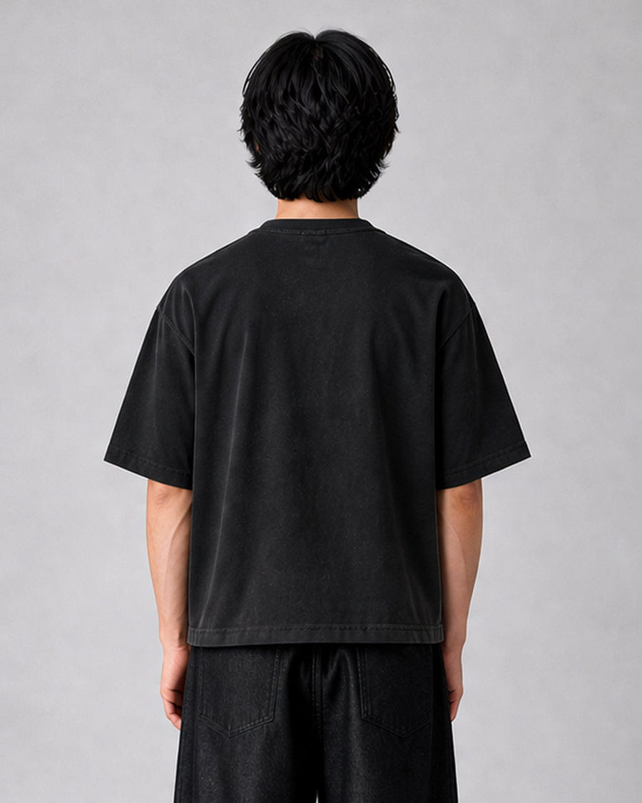 WASHED BLACK SIGNATURE TEE