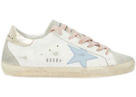 Golden Goose Super-Star White Silver Ice Blue Womens