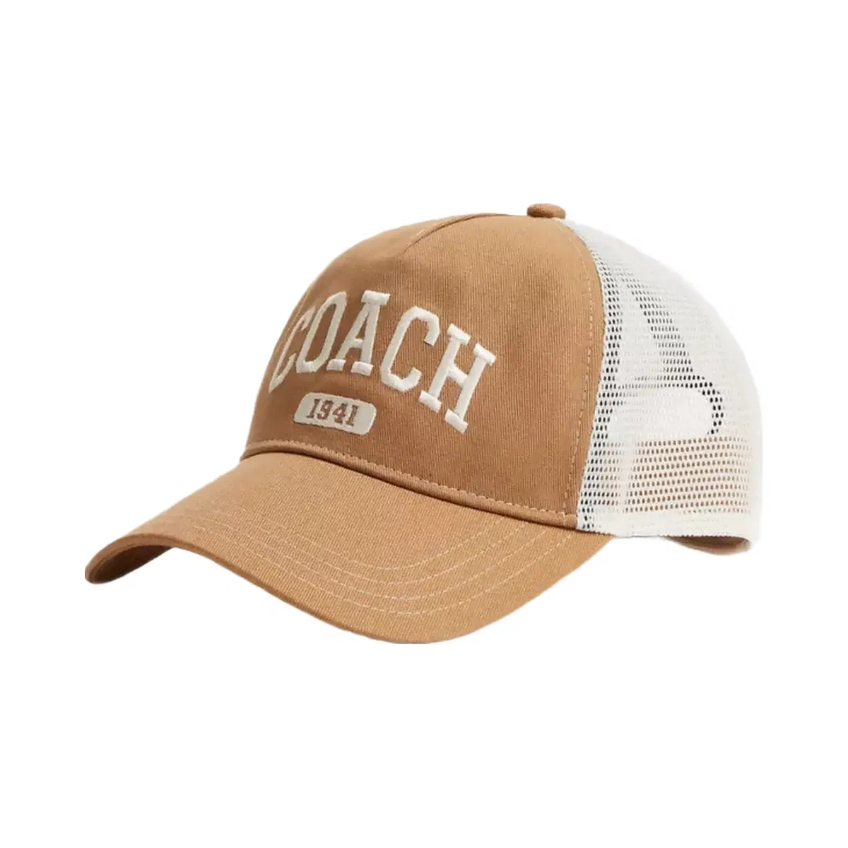 Coach 1941 Varsity Trucker Hat in Light Saddle