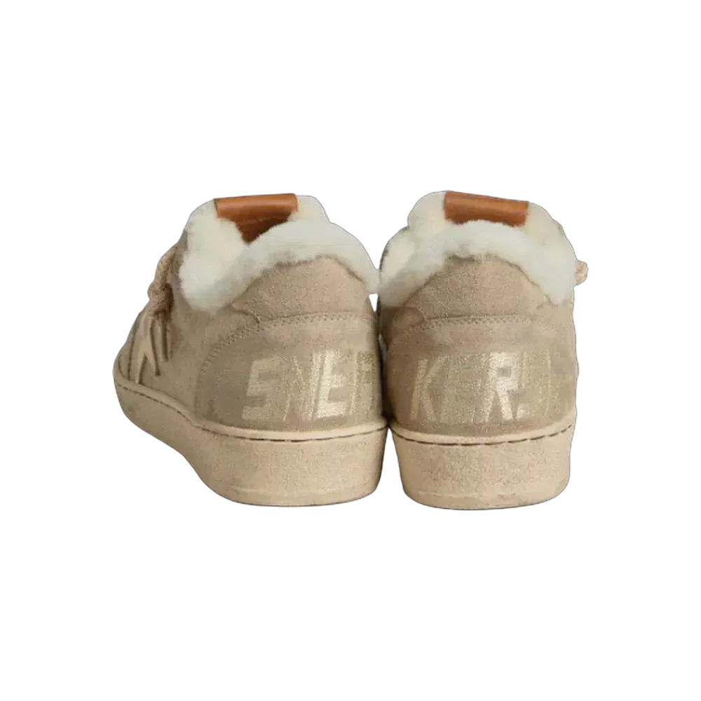 Golden Goose Ball Star In Wool With Gold Leather Star And White Shearling Lining