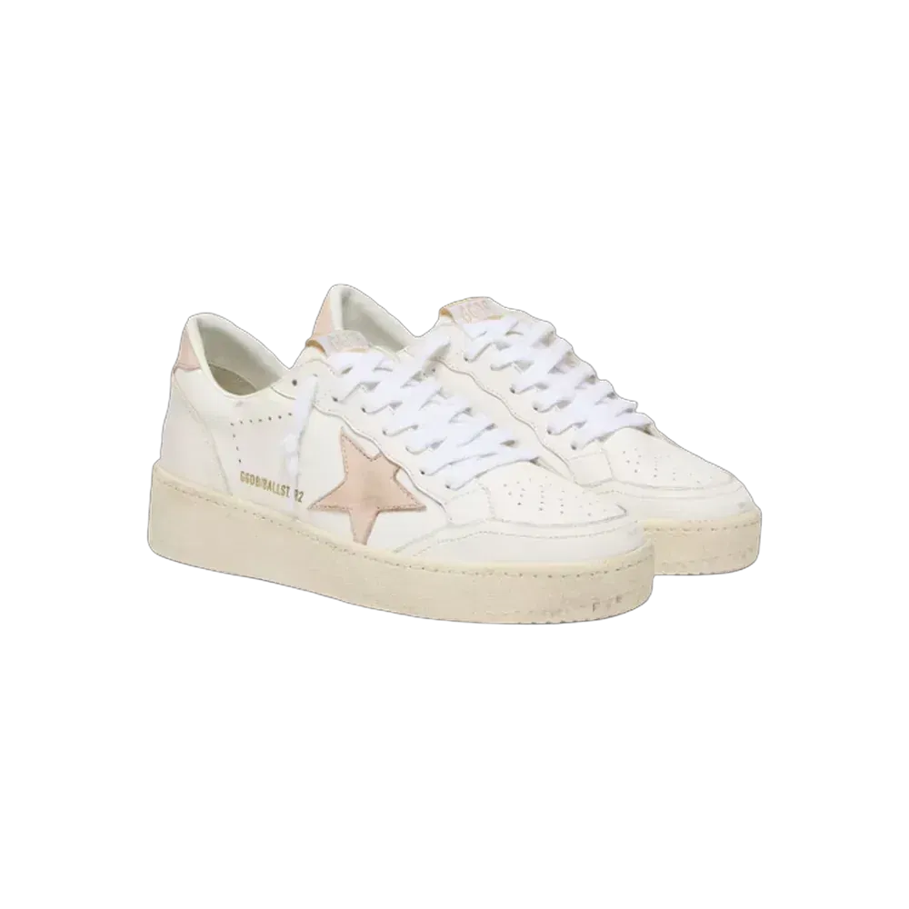 Golden Goose Ball Star With Pink Nubuck Star And Heel Tab