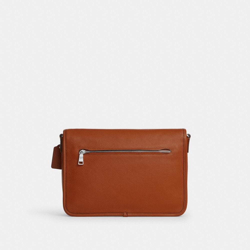 Coach Colby Messenger Bag 32 Silver Amber Brown