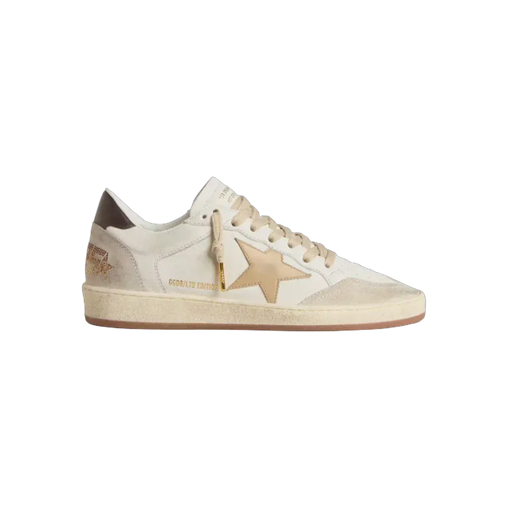 Golden Goose Ball Star LTD With Beige Star And Black Heel Tab