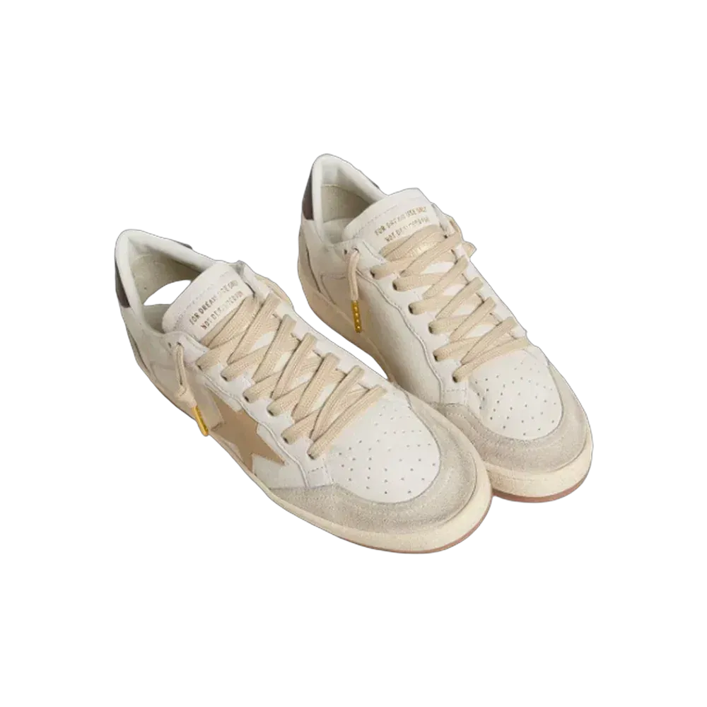 Golden Goose Ball Star LTD With Beige Star And Black Heel Tab
