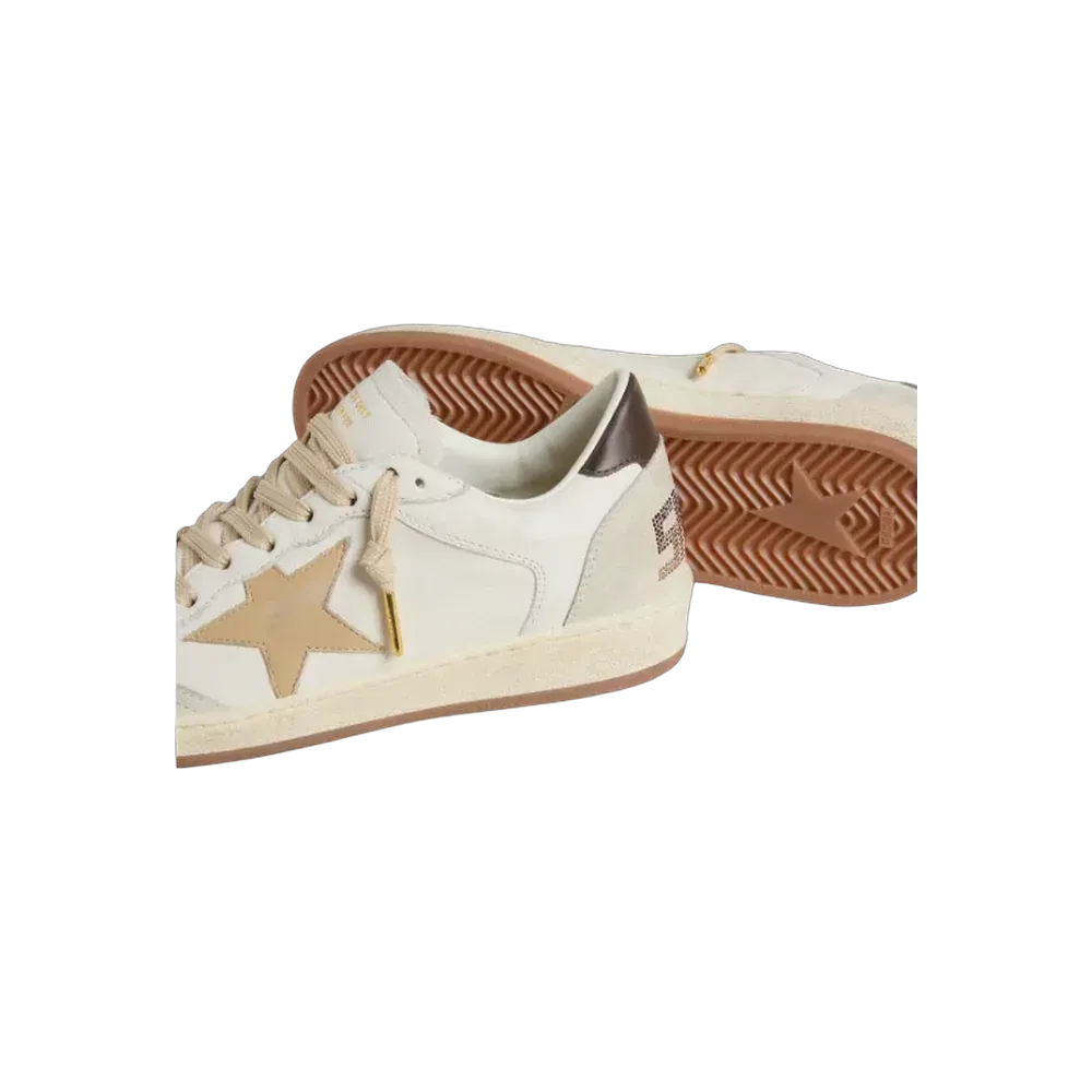Golden Goose Ball Star LTD With Beige Star And Black Heel Tab
