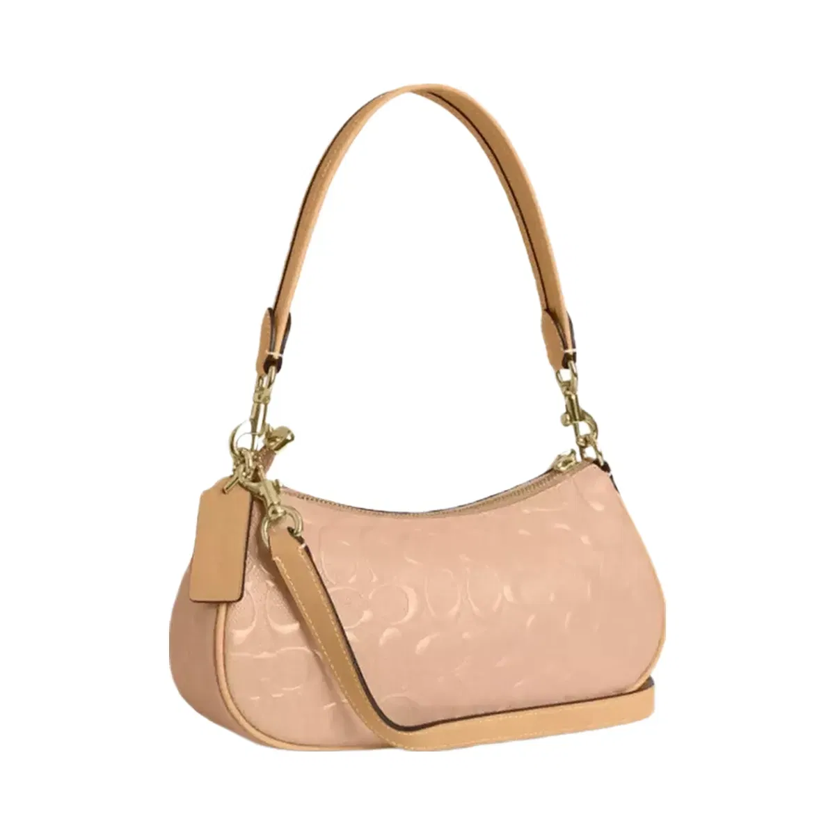 Coach Ashton Shoulder Bag In Signature Leather in Gold Faded Blush