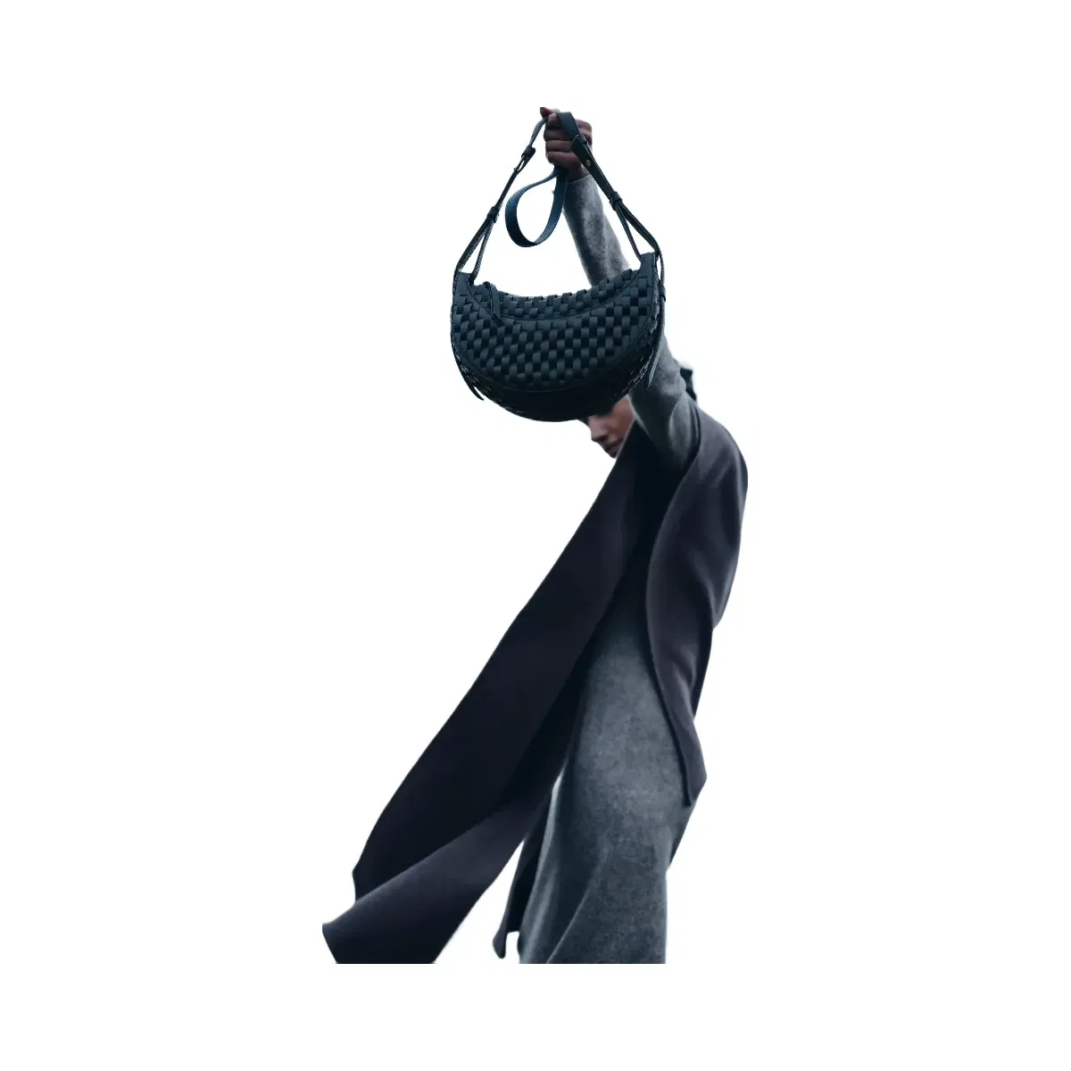 Polène Numéro Dix Onda Leather Bag Black