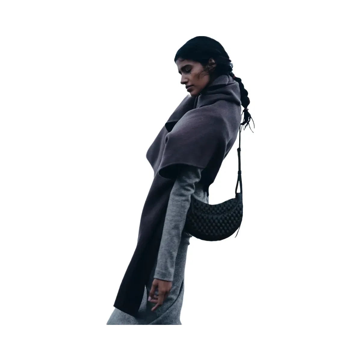 Polène Numéro Dix Onda Leather Bag Black