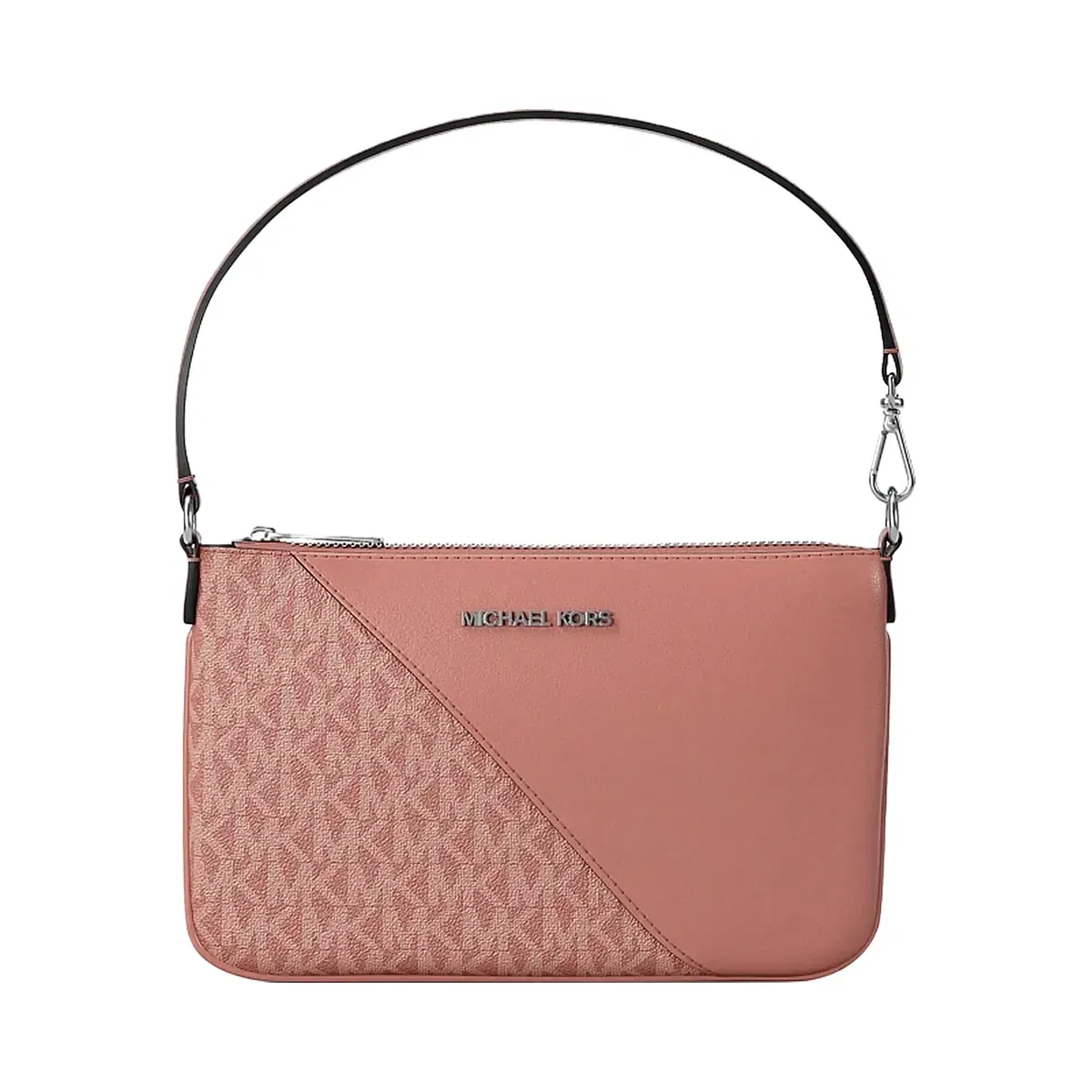 Michael Kors Jet Set Travel Small Signature Logo and Smooth Wristlet Sunset Rose