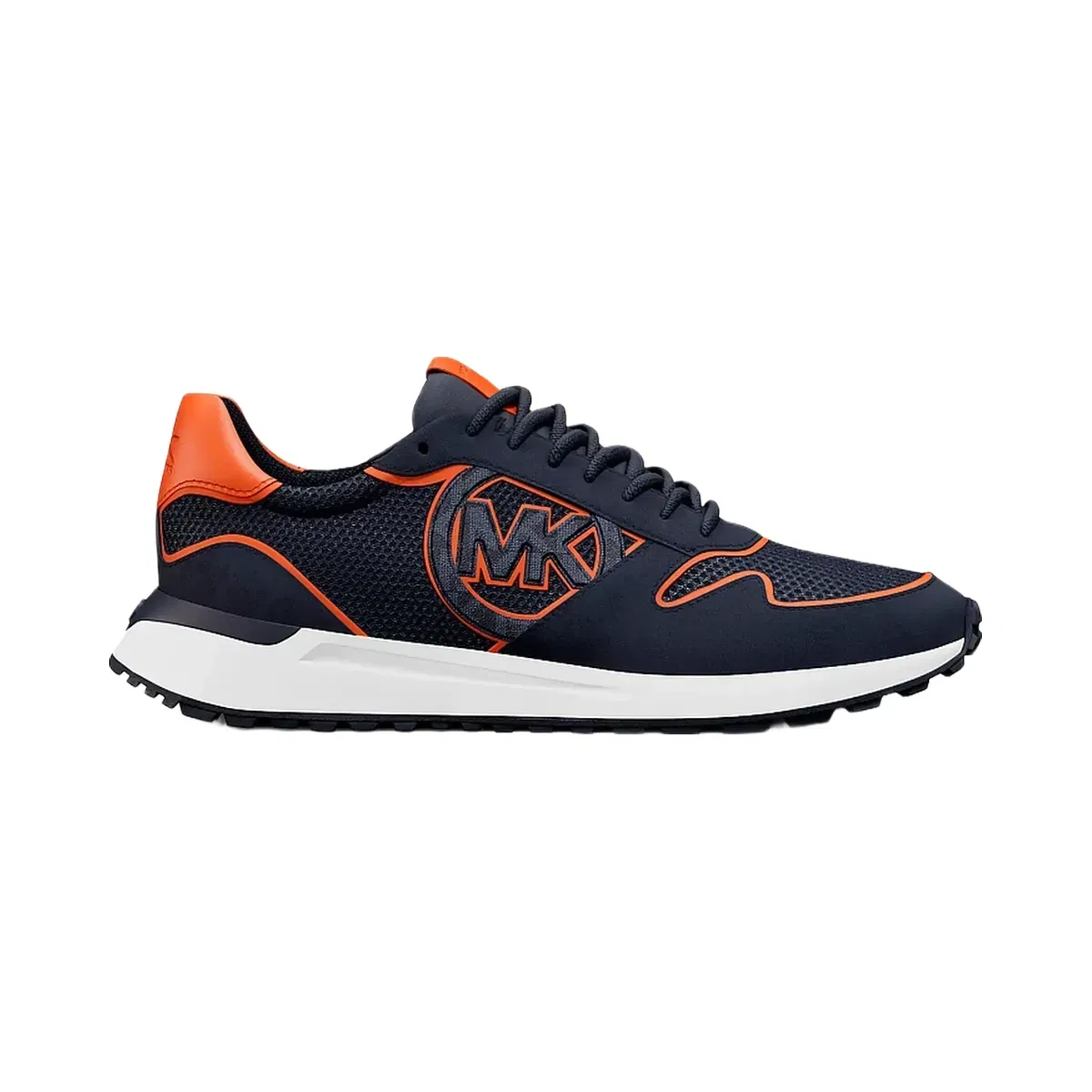 Michael Kors Dax Mixed-Media Trainer Navy
