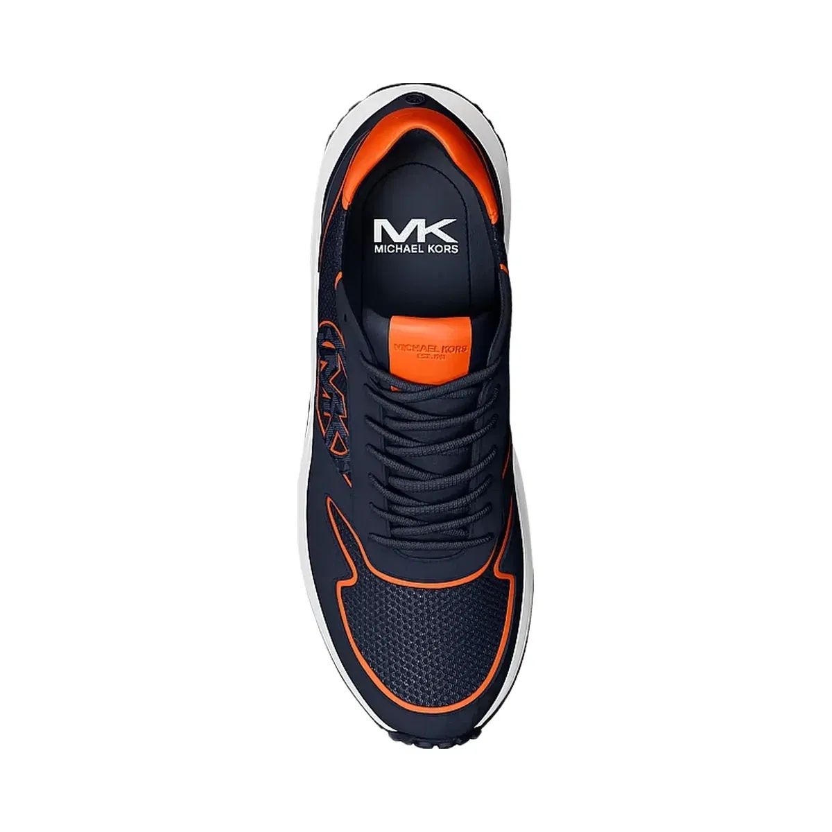 Michael Kors Dax Mixed-Media Trainer Navy