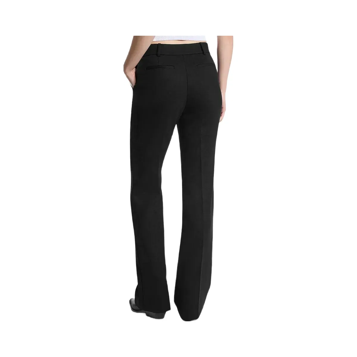 Michael Kors Bootcut Stretch Wool Blend Pants Black