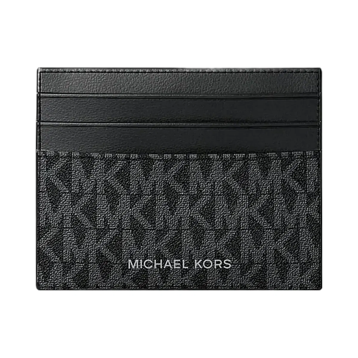 Michael Kors Cooper Signature Logo Card Case Black