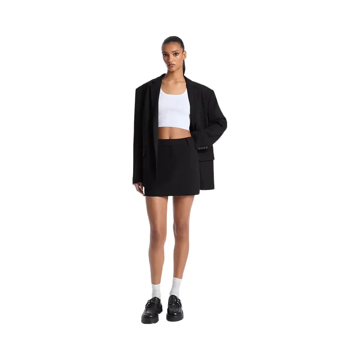 Michael Kors Crepe Mini Skirt Black