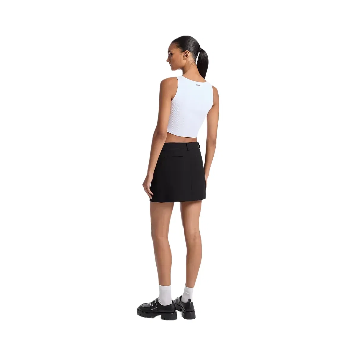 Michael Kors Crepe Mini Skirt Black