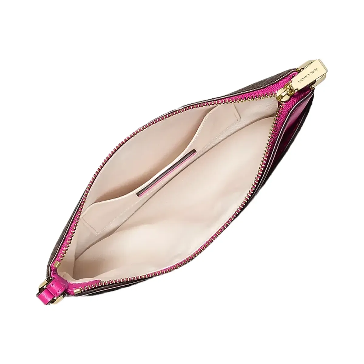 Michael Kors Jet Set Medium Signature Logo Wristlet Raspberry