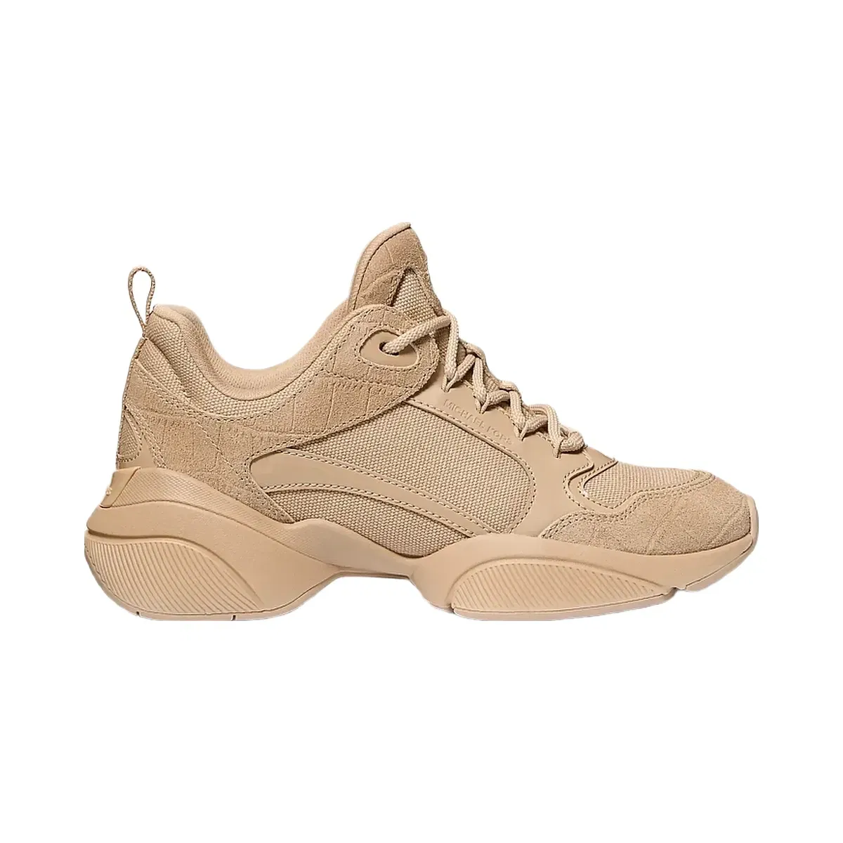 Michael Kors Bowie Mixed-Media Trainer Khaki