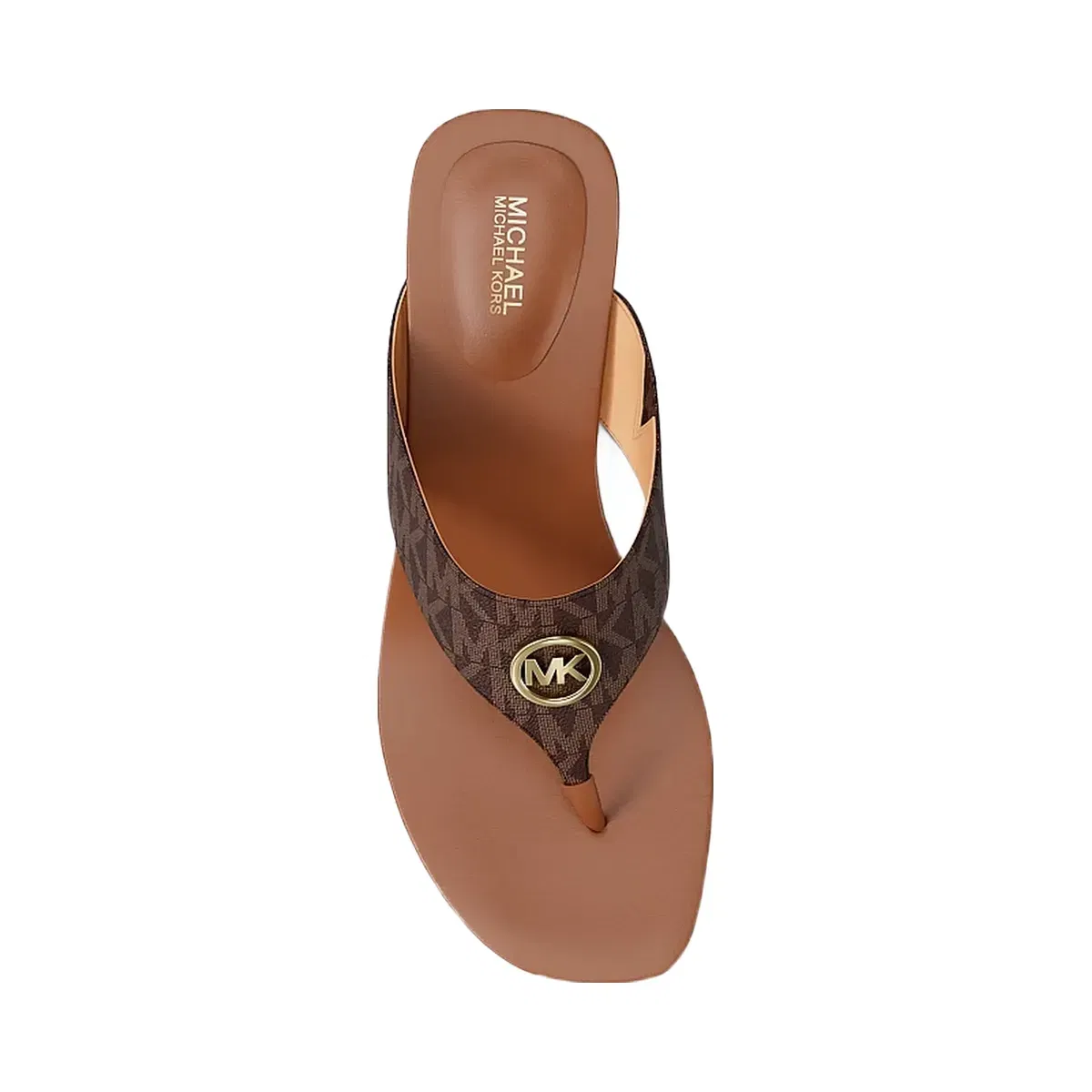Michael Kors Anneka Signature Logo Thong Sandal Brown Multi