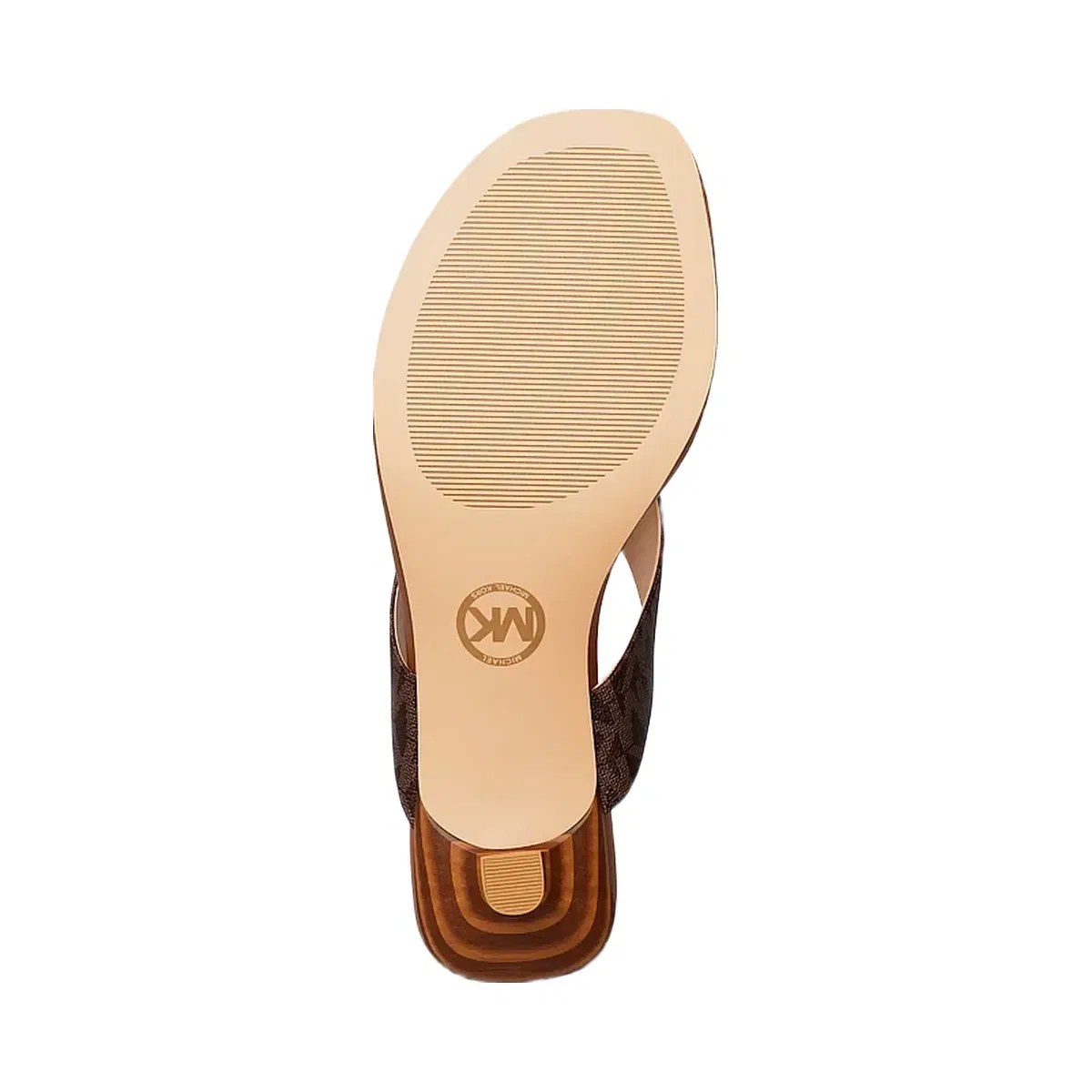 Michael Kors Anneka Signature Logo Thong Sandal Brown Multi