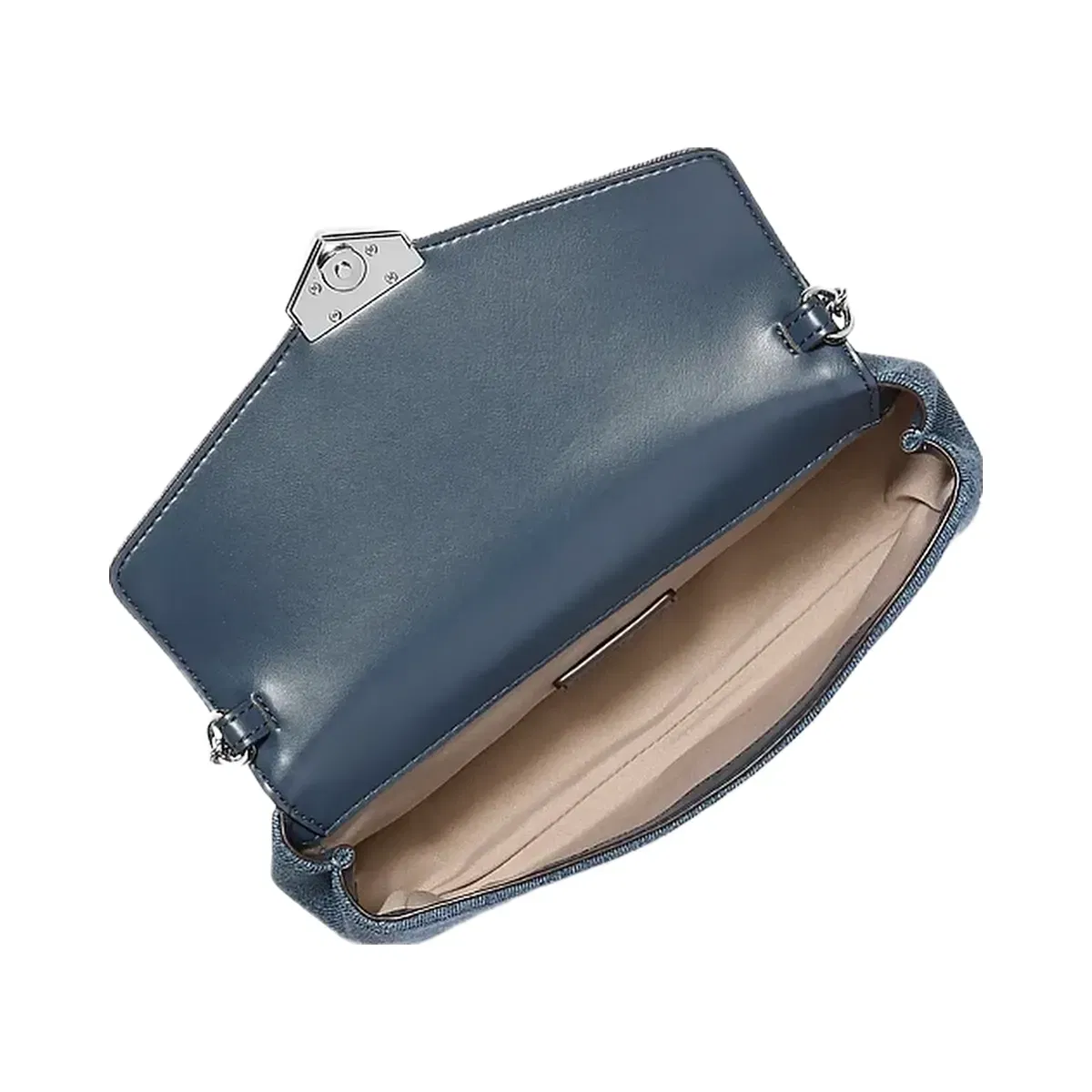 Michael Kors Soho Small Embellished Denim Convertible Crossbody Bag Washed Denim