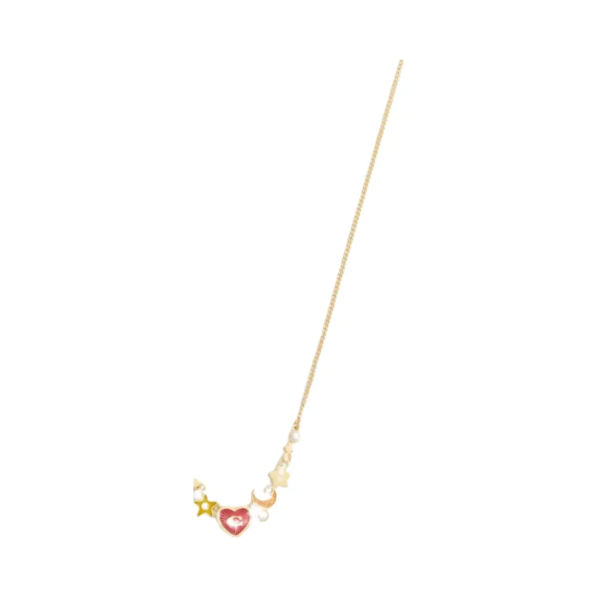 Coach Celestial Stars And Hearts Necklace in Gold Multi