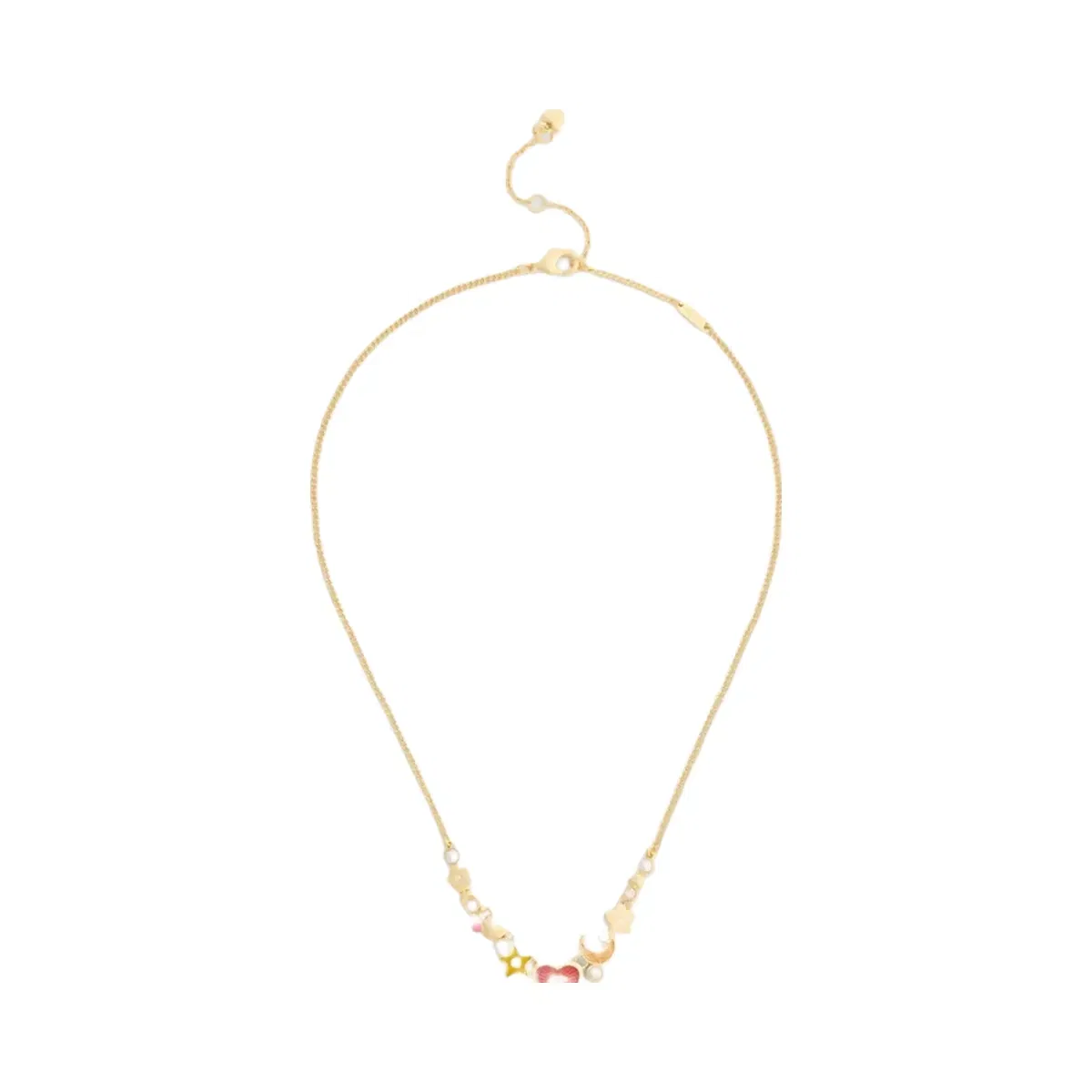 Coach Celestial Stars And Hearts Necklace in Gold Multi