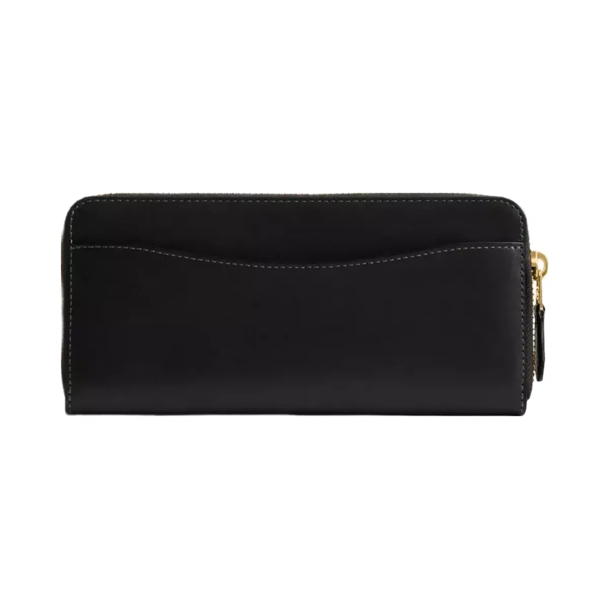 Coach New York Slim Accordion Zip Wallet in Brass Black